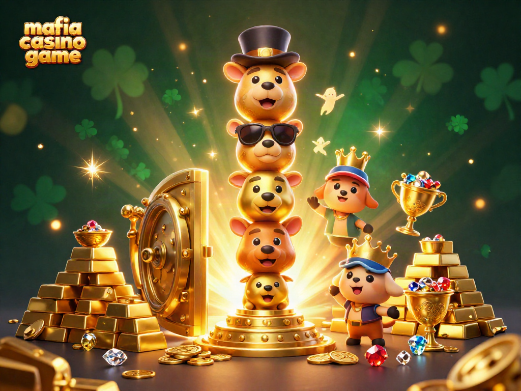 Experience thrilling gameplay with the mafia casino game featuring a vibrant totem and treasure.