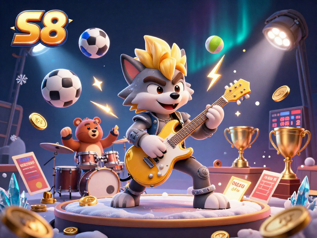 S8 delivers an exciting gaming atmosphere with dynamic characters on stage amidst a vibrant casino scene.